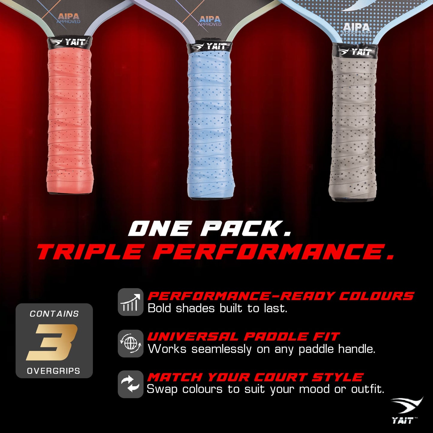 Pickleball Overgrips (Pack of 3)
