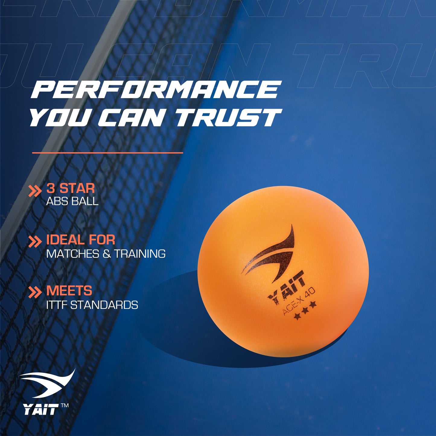 Ace-X 40 Table Tennis Balls (Pack of 6)