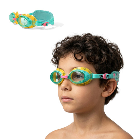 AquaEaze Kids Comfort Swimming Goggles - Green & Yellow