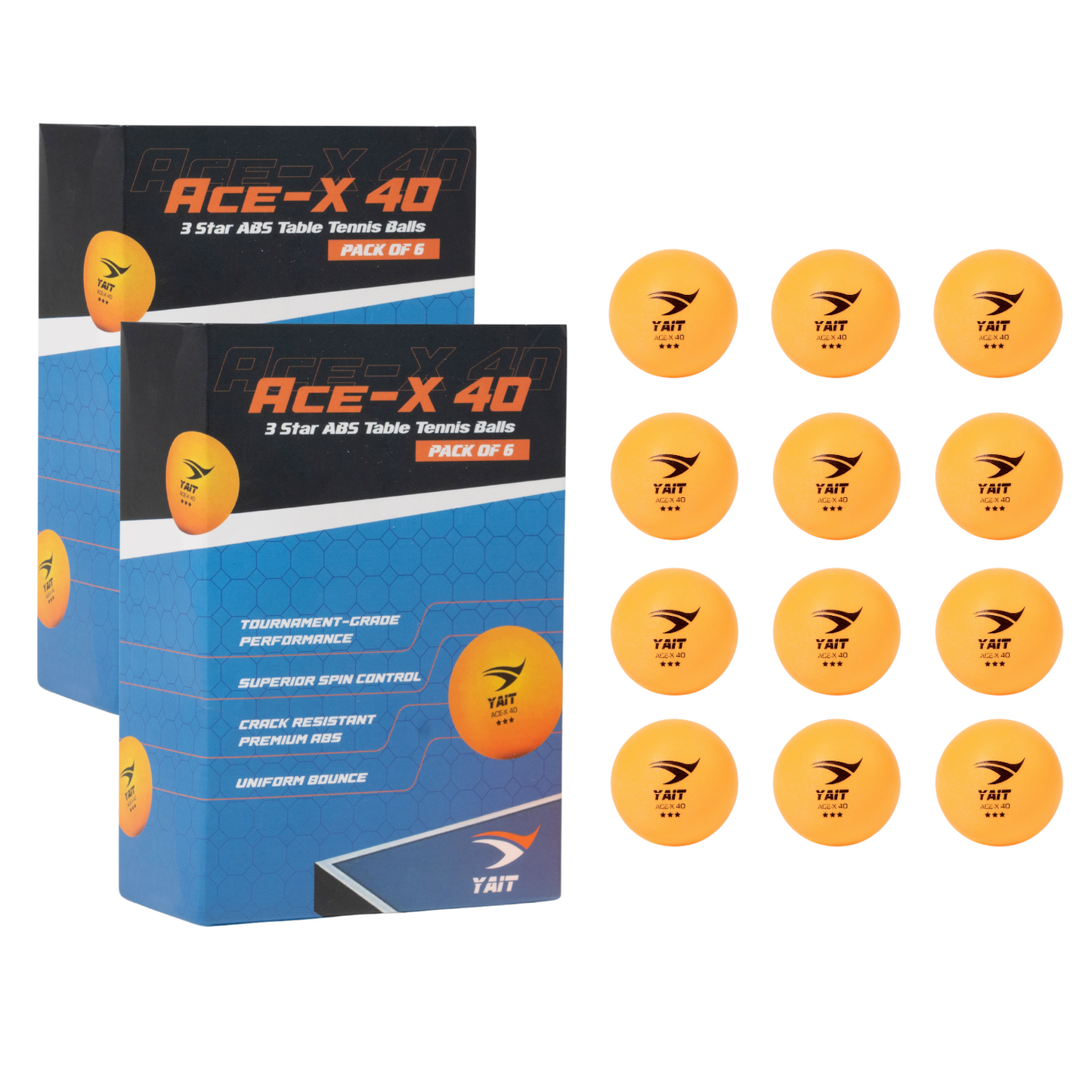 Ace-X 40 Table Tennis Balls