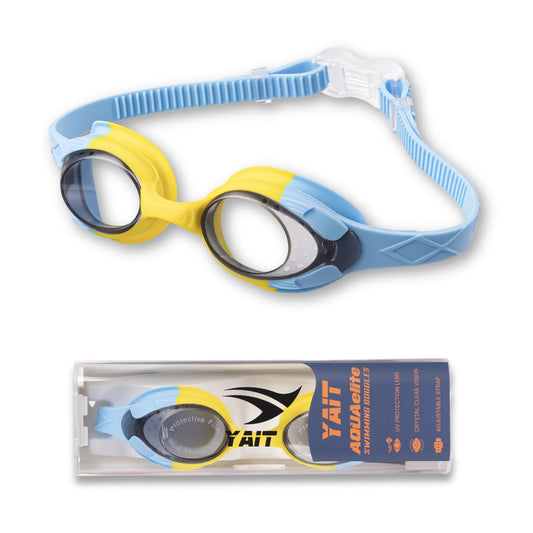 AquaElite Kids Swimming Goggles - Yellow & Blue