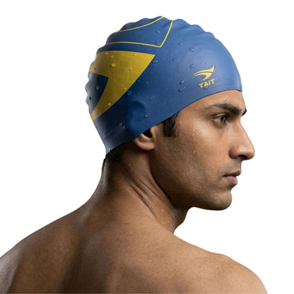 Pro Swimming Cap - Blue & Yellow