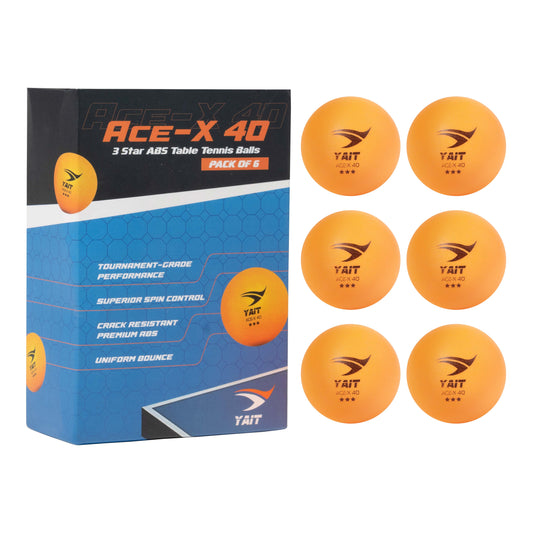 Ace-X 40 Table Tennis Balls (Pack of 6)
