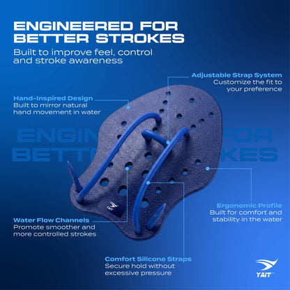 Hand Paddle for Swimming - Blue - Small Size