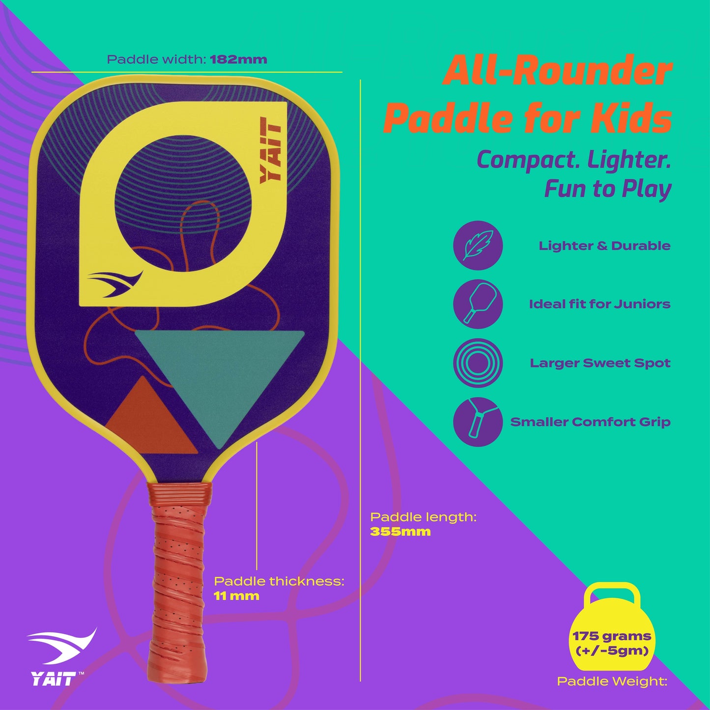 Picklepop Kids Paddle - Purple