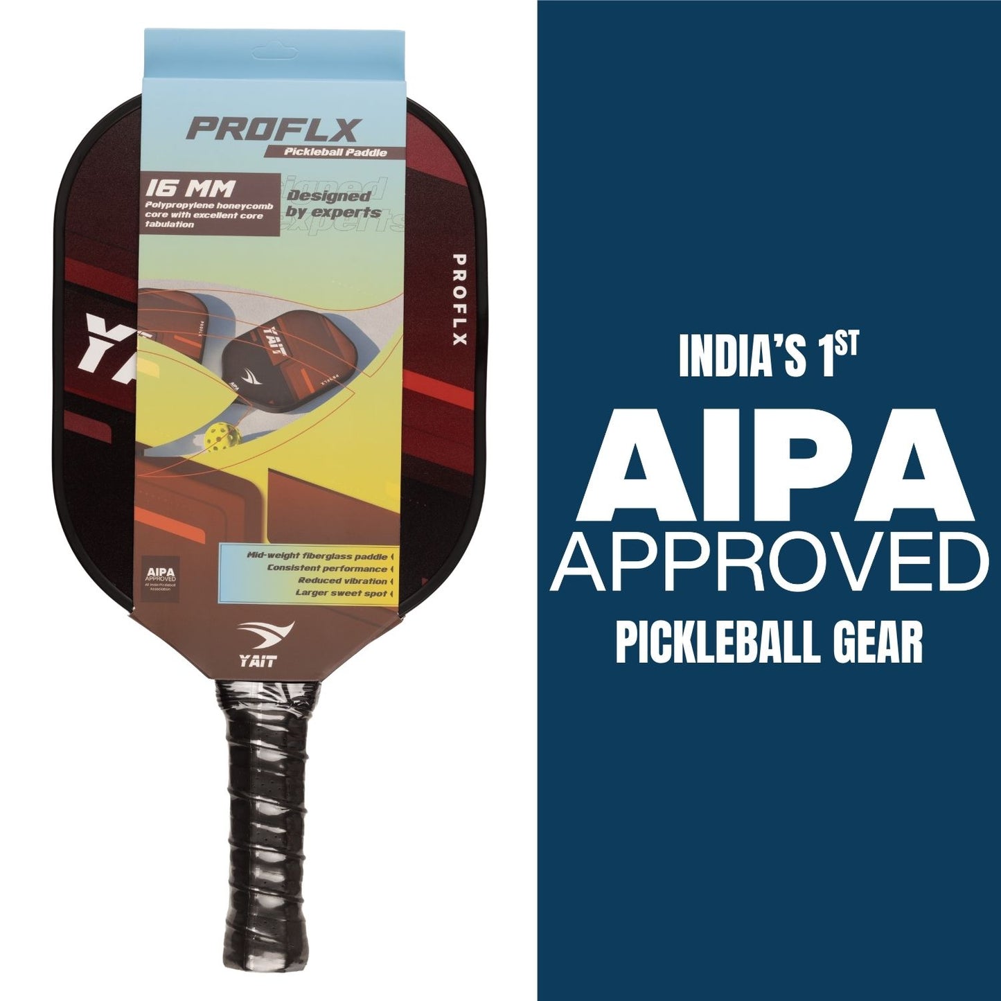 Proflx Pickleball Paddle -  Red (Cover Bag Included)