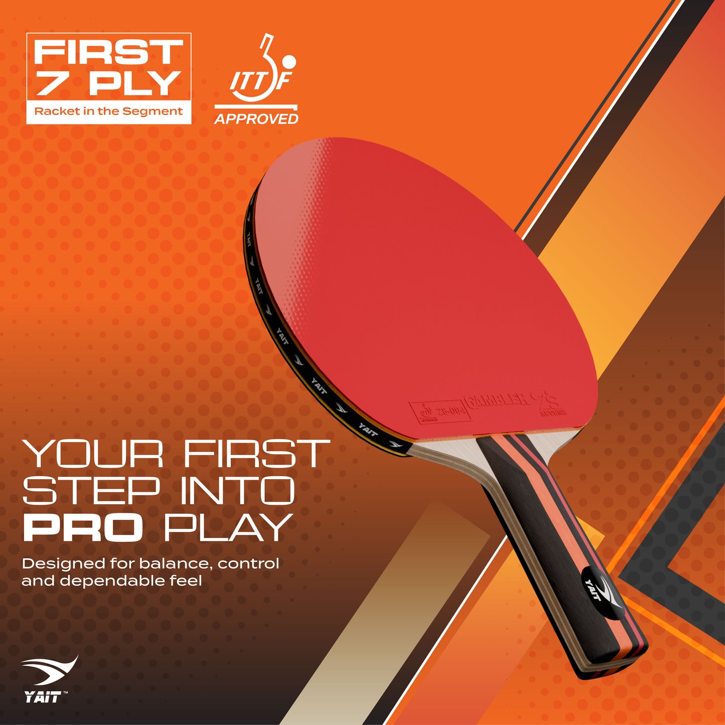 Rally Pro Table Tennis Racket - Cover Bag Included