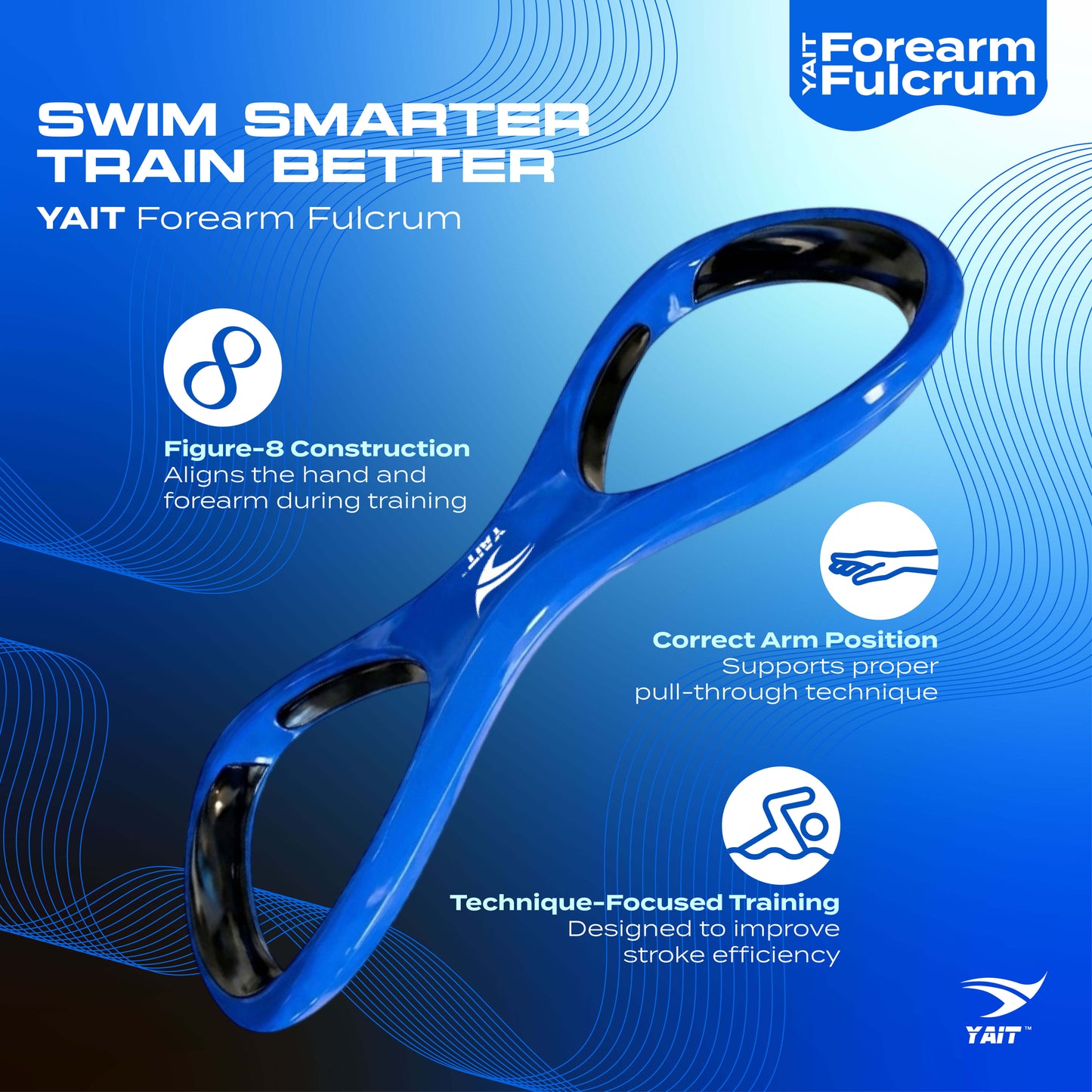 Forearm Fulcrum for Swimming  - Blue