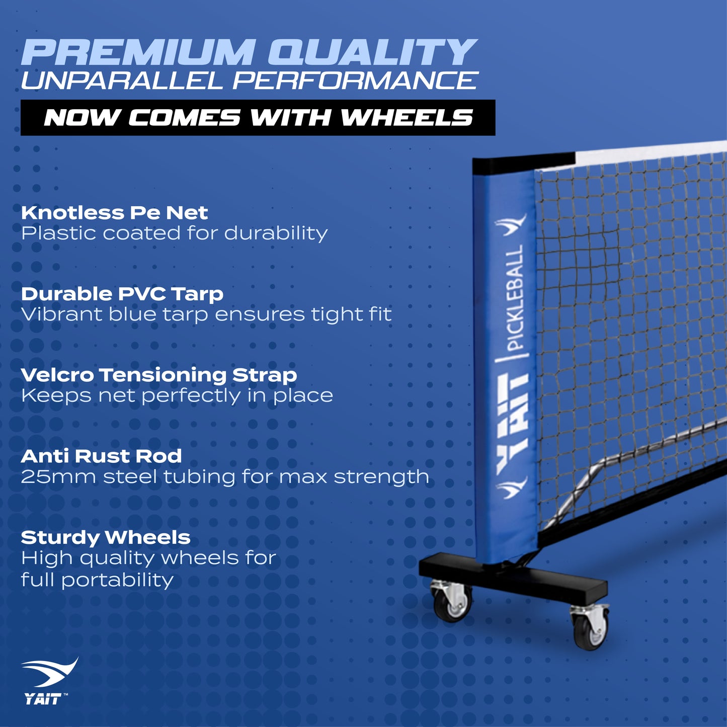 Pickleball Net with Wheels