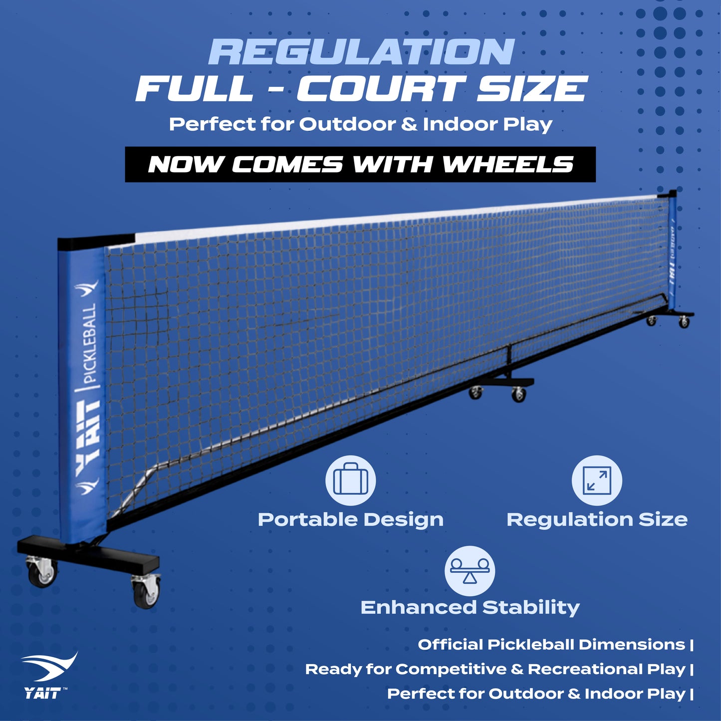 Pickleball Net with Wheels