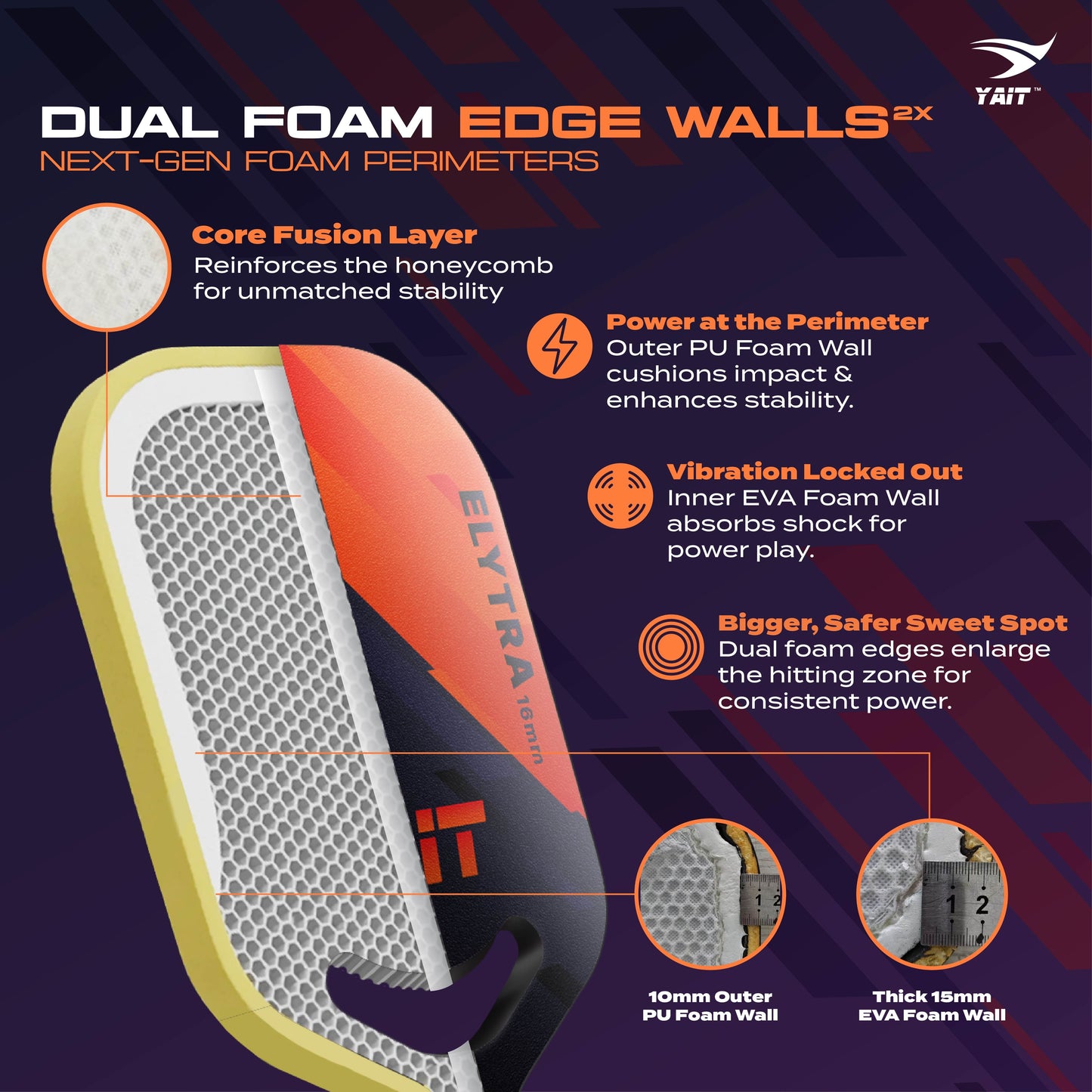 Elytra 16mm Professional Pickleball Paddle