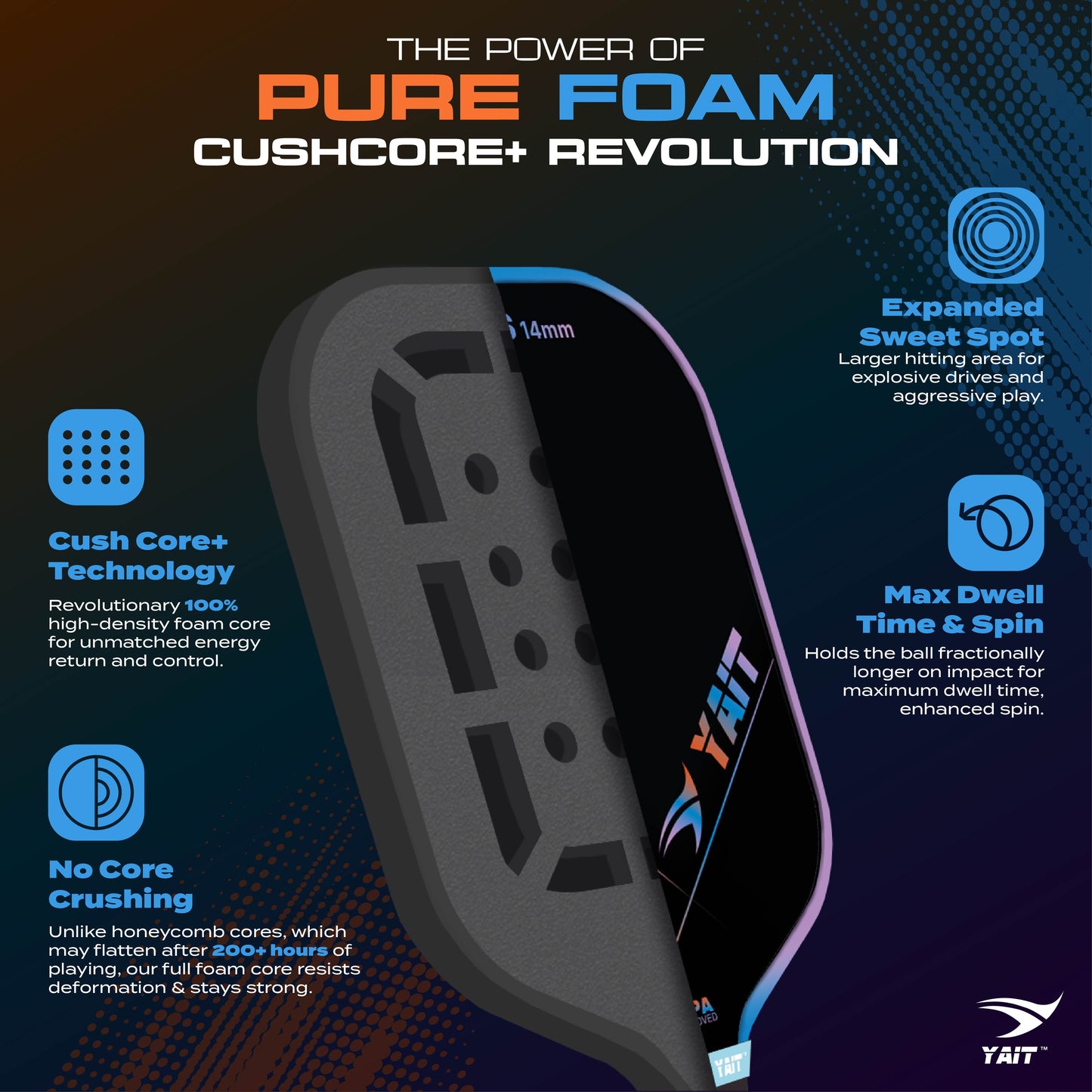 Xyros 14mm Professional Pickleball Paddle