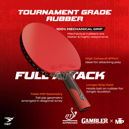 Carbonix Neo Professional Table Tennis Racket -  Cover Included
