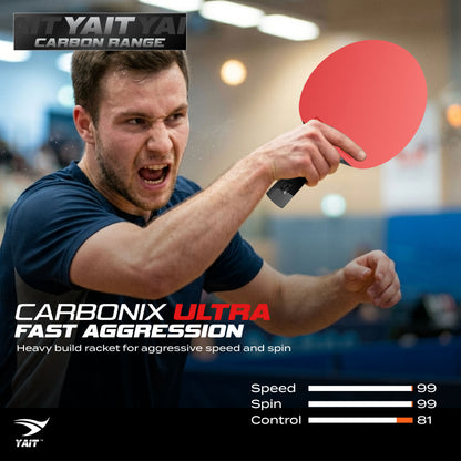 Carbonix Ultra Professional Table Tennis Racket -  Cover Included