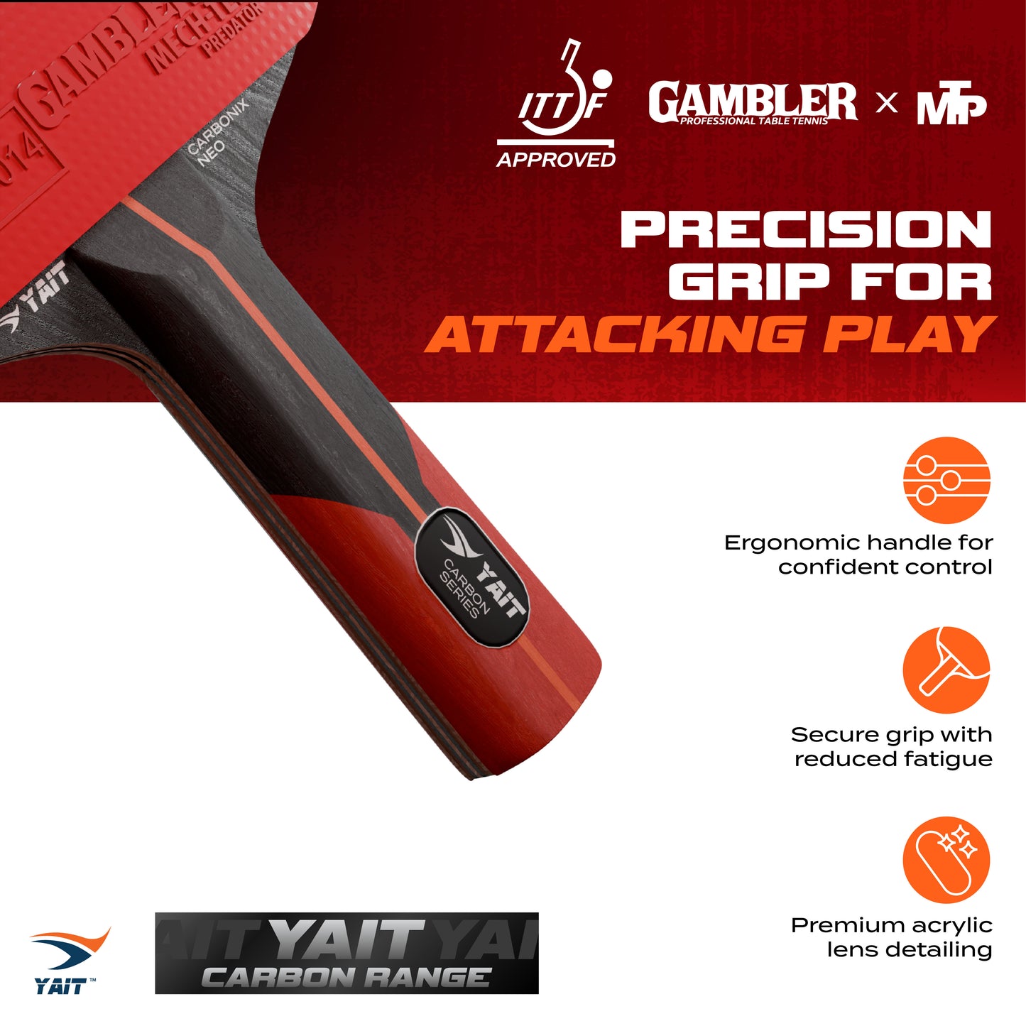Carbonix Neo Professional Table Tennis Racket -  Cover Included