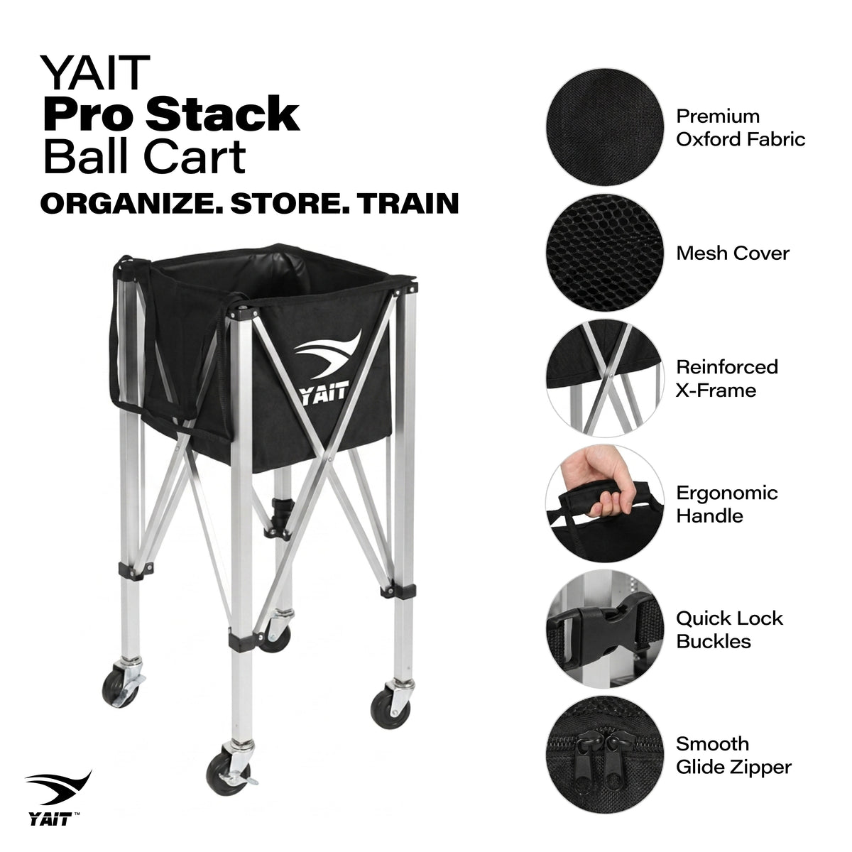 Pickleball Ball Cart - Pro Stack