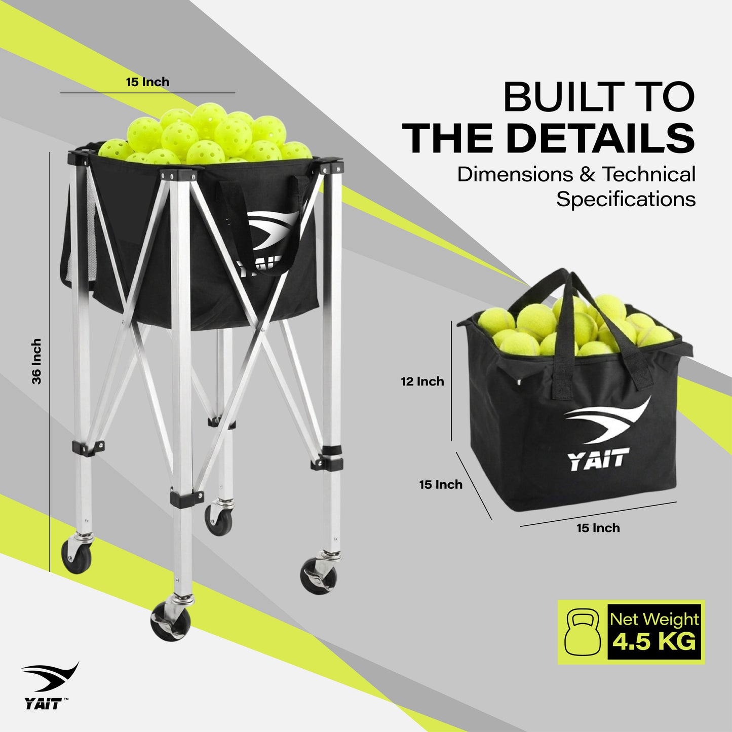 Pickleball Ball Cart - Pro Stack