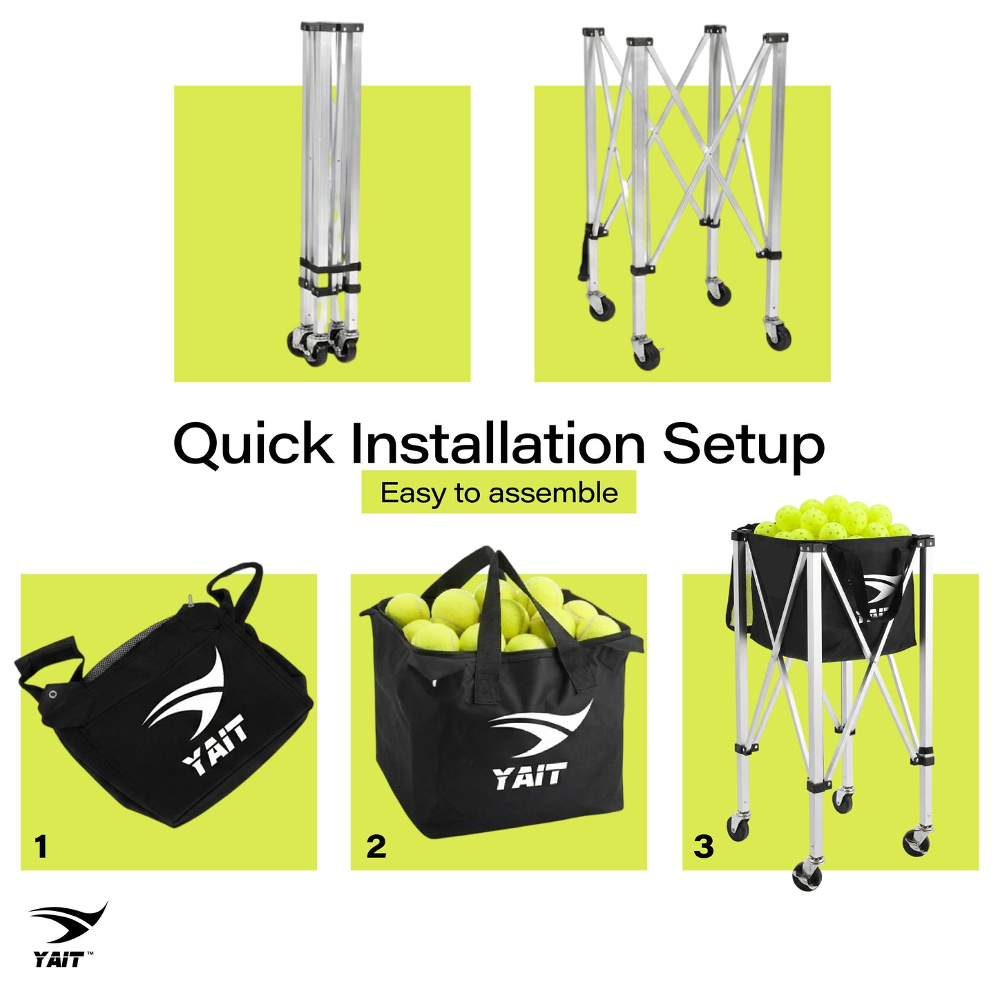 Pickleball Ball Cart - Pro Stack