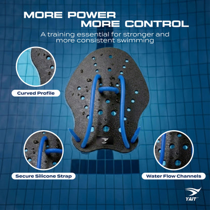 Hand Paddle for Swimming - Black - Medium Size