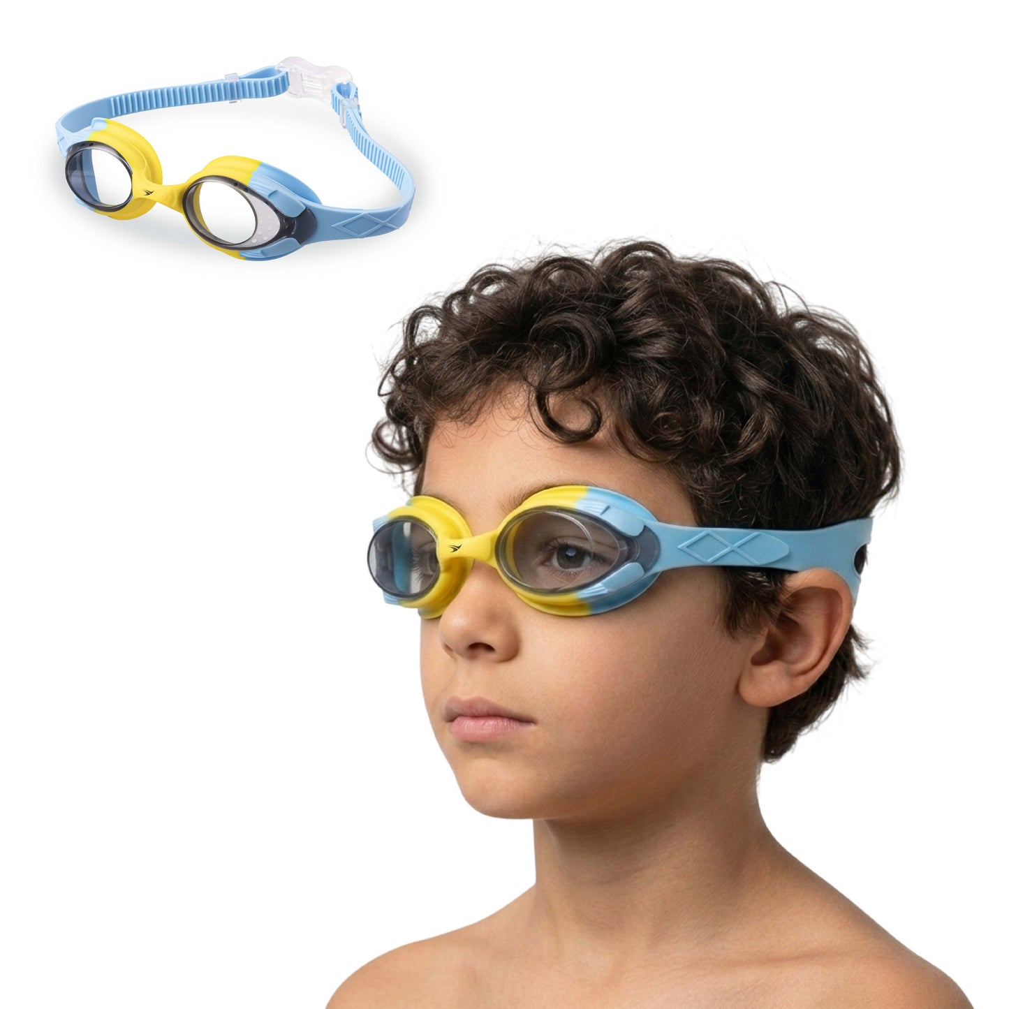 AquaElite Kids Swimming Goggles - Yellow & Blue