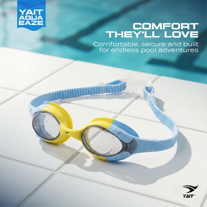 AquaElite Kids Swimming Goggles - Yellow & Blue