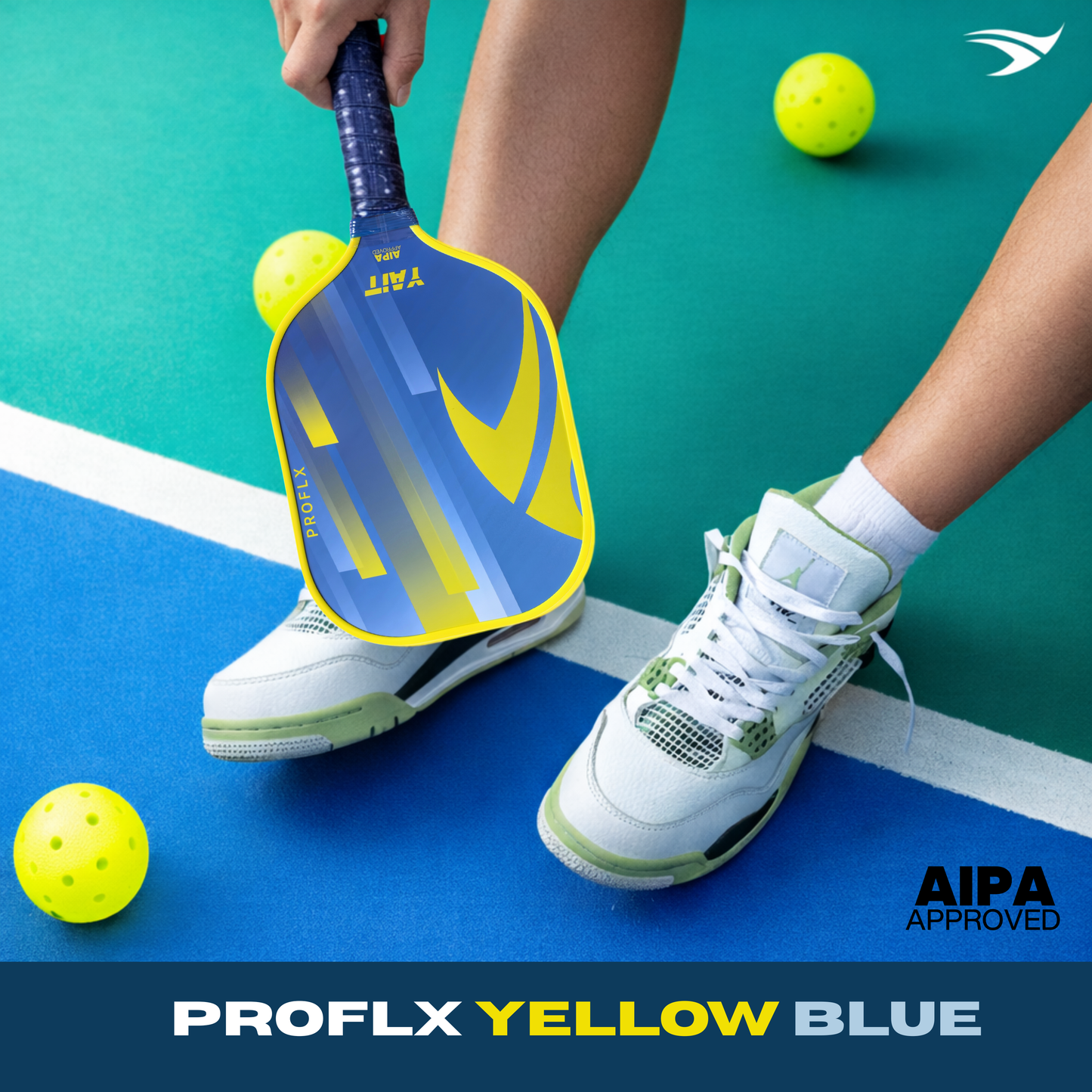 Proflx Pickleball Paddle -  Yellow Blue (Cover Bag Included)