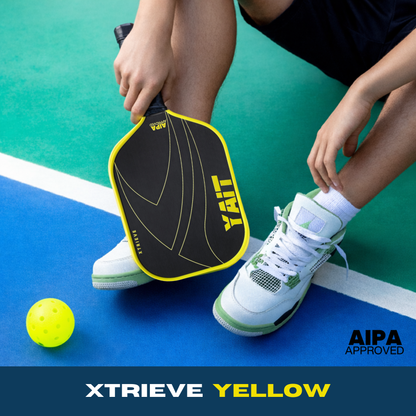 Xtrieve Pickleball Paddle -  Yellow (Cover Bag Included) (USAPA Approved)