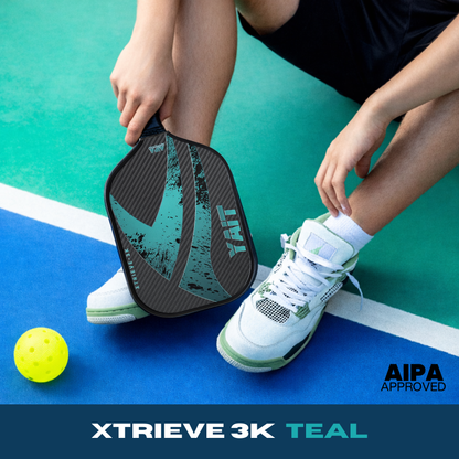Xtrieve 3K Pickleball Paddle - Teal (Cover Bag Included)