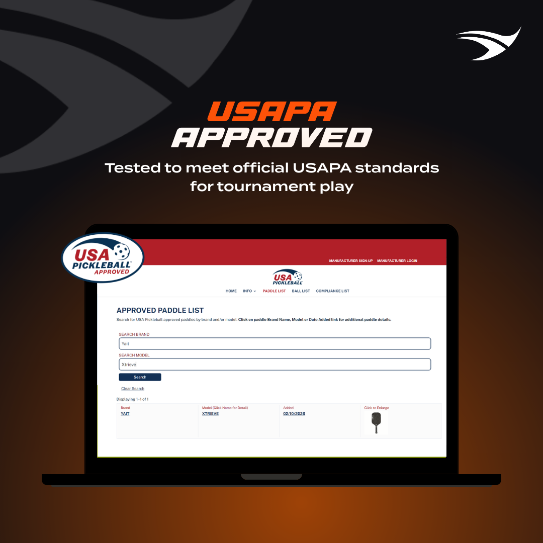 Xtrieve Pickleball Paddle -  Yellow (Cover Bag Included) (USAPA Approved)