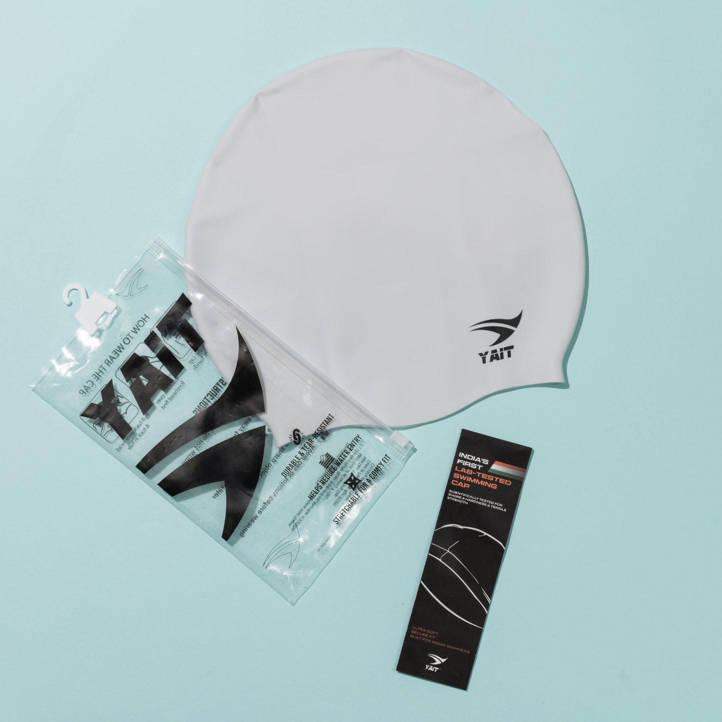 Women's Special Extra Long Hair Swimming Cap - Grey