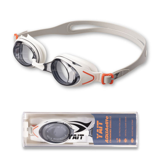 AquaElite Swimming Goggles - Red & Grey