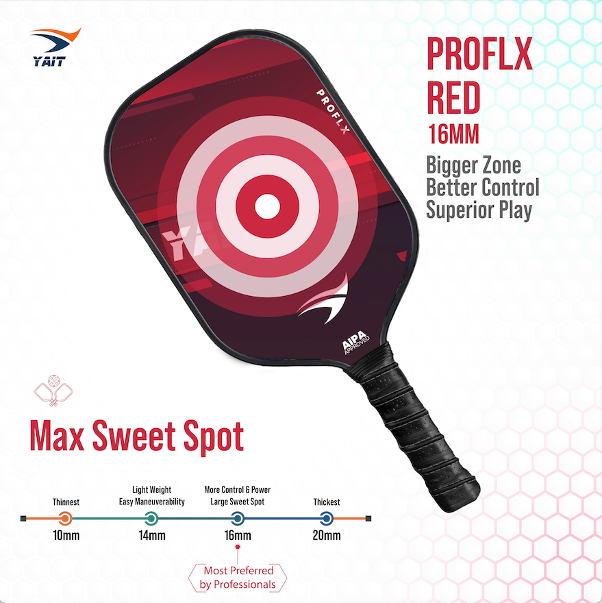 Proflx Pickleball Paddle -  Red (Cover Bag Included)