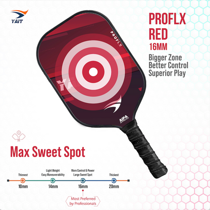 Proflx Pickleball Paddle -  Red (Cover Bag Included)
