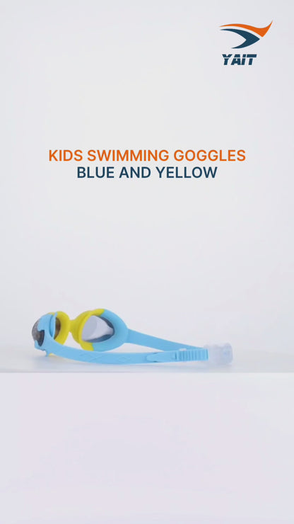 AquaElite Kids Swimming Goggles- Unisex - Green White