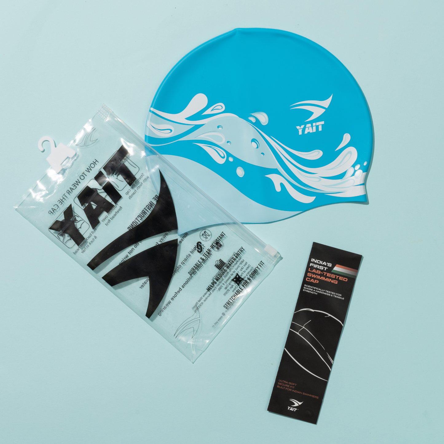 Blue Waves Stylish Unisex Swimming Cap for Men, Women, Kids